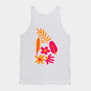 boho pink and orange florals Tank Top